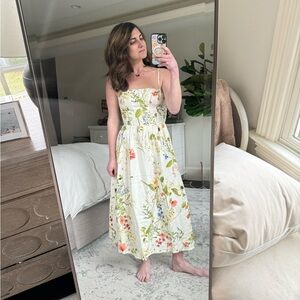 Botanical midi dress